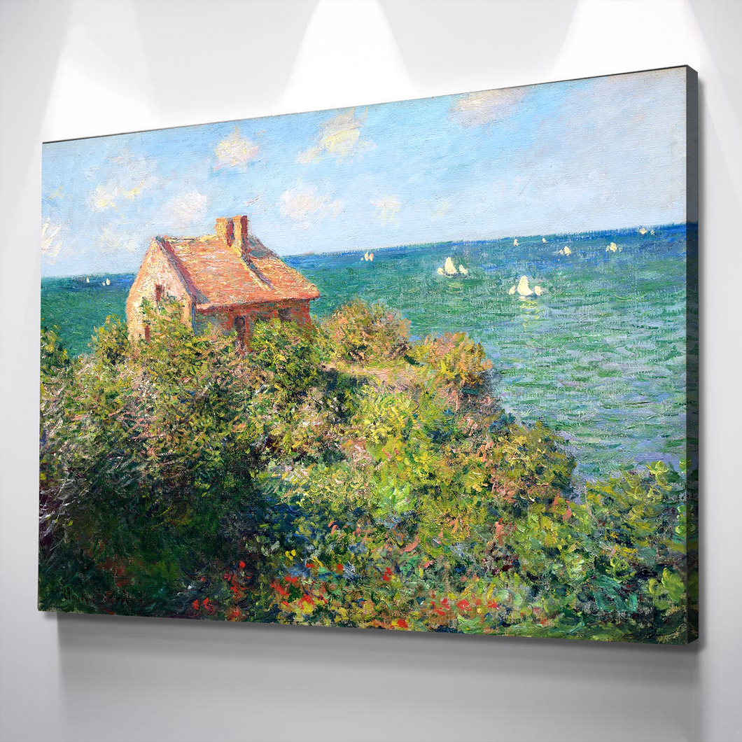 Fisherman's Cottage at Varengeville by Claude Monet Print Canvas Wall Art Reproduction