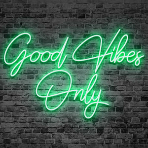 Good Vibes Only Neon Sign | Custom Neon Sign | Neon Sign | Handmade Neon Sign | Neon Wall Art | Led Home Decor | Bar Sign | Night Lights