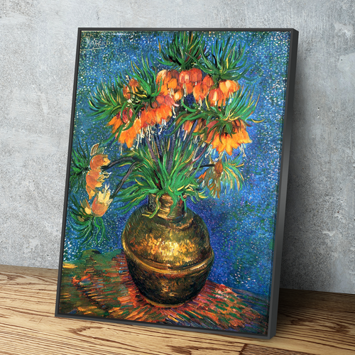 Imperial Fritillaries In A Copper Vase by Vincent Van Gogh Print | Van Gogh Prints | Canvas Wall Art