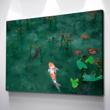 Load image into Gallery viewer, Japanese Koi Landscape Bathroom Wall Art | Bathroom Wall Decor | Bathroom Canvas Art Prints | Canvas Wall Art