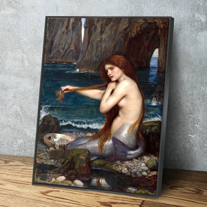 The Mermaid John William Waterhouse Art Print Portrait Vintage Poster Canvas Wall Art Décor Gift