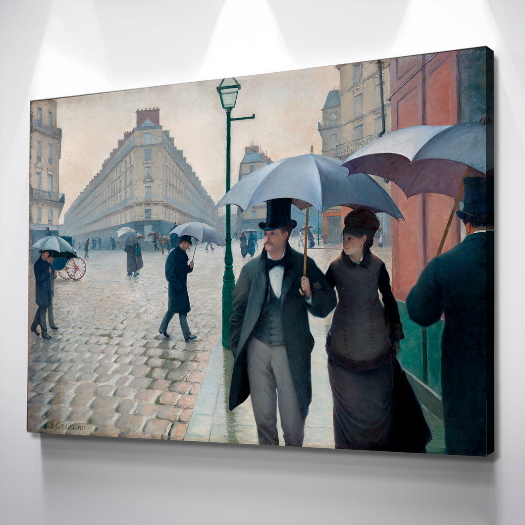 Paris Street Rainy Day Painting by Gustave Caillebotte Art Print Portrait Vintage Poster Canvas Wall Art Décor Gift