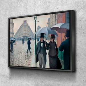 Paris Street Rainy Day Painting by Gustave Caillebotte Art Print Portrait Vintage Poster Canvas Wall Art Décor Gift