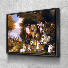 Load image into Gallery viewer, Peaceable Kingdom Painting by Edward Hicks Vintage Poster Canvas Wall Art Décor Gift