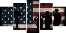 Load image into Gallery viewer, Remembering the Sacrifices by the US Army Marines Military American Flag Wall Art Canvas 