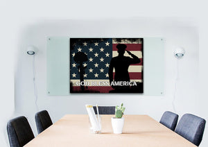 God Bless America Patriotic Wall Art Canvas