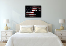 Load image into Gallery viewer, Salute with American Flag-1 panel 18x24 mock up wall art canvas1