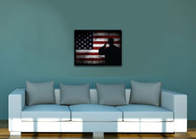 Load image into Gallery viewer, Salute with American Flag-1 panel 18x24 mock up wall art canvas3