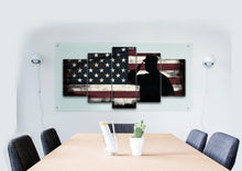 Load image into Gallery viewer, Rustic American Flag Salute Wall Art Canvas Painting Decor