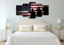 Load image into Gallery viewer, 3 US Marines Saluting the American Flag Military Patriotic Army Wall Art 