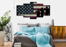Load image into Gallery viewer, Army Rangers Navy Seals Marines Salute Patriotic American Flag Wall Art Canvas Painting Decor