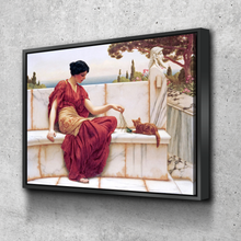 Load image into Gallery viewer, The Tease 1901 John William Godward The Favourite Art Print Portrait Vintage Poster Canvas Wall Art Décor Gift