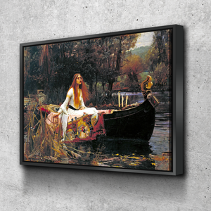 The Lady Of Shalott by John William Waterhouse Art Print Portrait Vintage Poster Canvas Wall Art Décor Gift