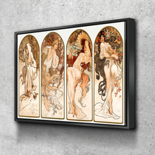 Load image into Gallery viewer, The Seasons, 1897 by Alphonse Munch Vintage Museum Art Nouveau Art Print Poster Canvas Wall Art