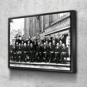 Solvay Conference 1927 Poster, Einstein, Curie, Schrödinger, Heisenberg, Bohr, Planck, Vintage Physics Poster Science Photo Print