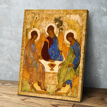 Load image into Gallery viewer, The Holy Trinity By Andrei Rublev Canvas Wall Art Portrait Print