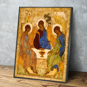 The Holy Trinity By Andrei Rublev Canvas Wall Art Portrait Print