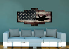 Load image into Gallery viewer, US Airforce Fighter Jet Airplane with American Flag Canvas Wall Art Painting living room