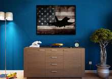 Load image into Gallery viewer, US Airforce Fighter Jet Airplane with American Flag Canvas Wall Art Painting man cave