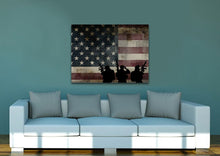 Load image into Gallery viewer, US Army Brotherhood with American Flag Wall Art Canvas Painting Decor