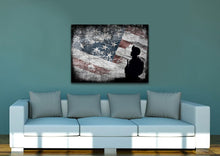 Load image into Gallery viewer, Respect to Our American Flag Multi Panel Canvas Wall Art Painting Decor