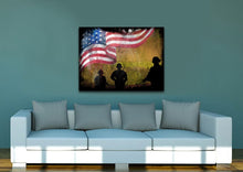 Load image into Gallery viewer, Army of Brothers with American Flag Multi Panel Canvas Wall Art Painting Decor
