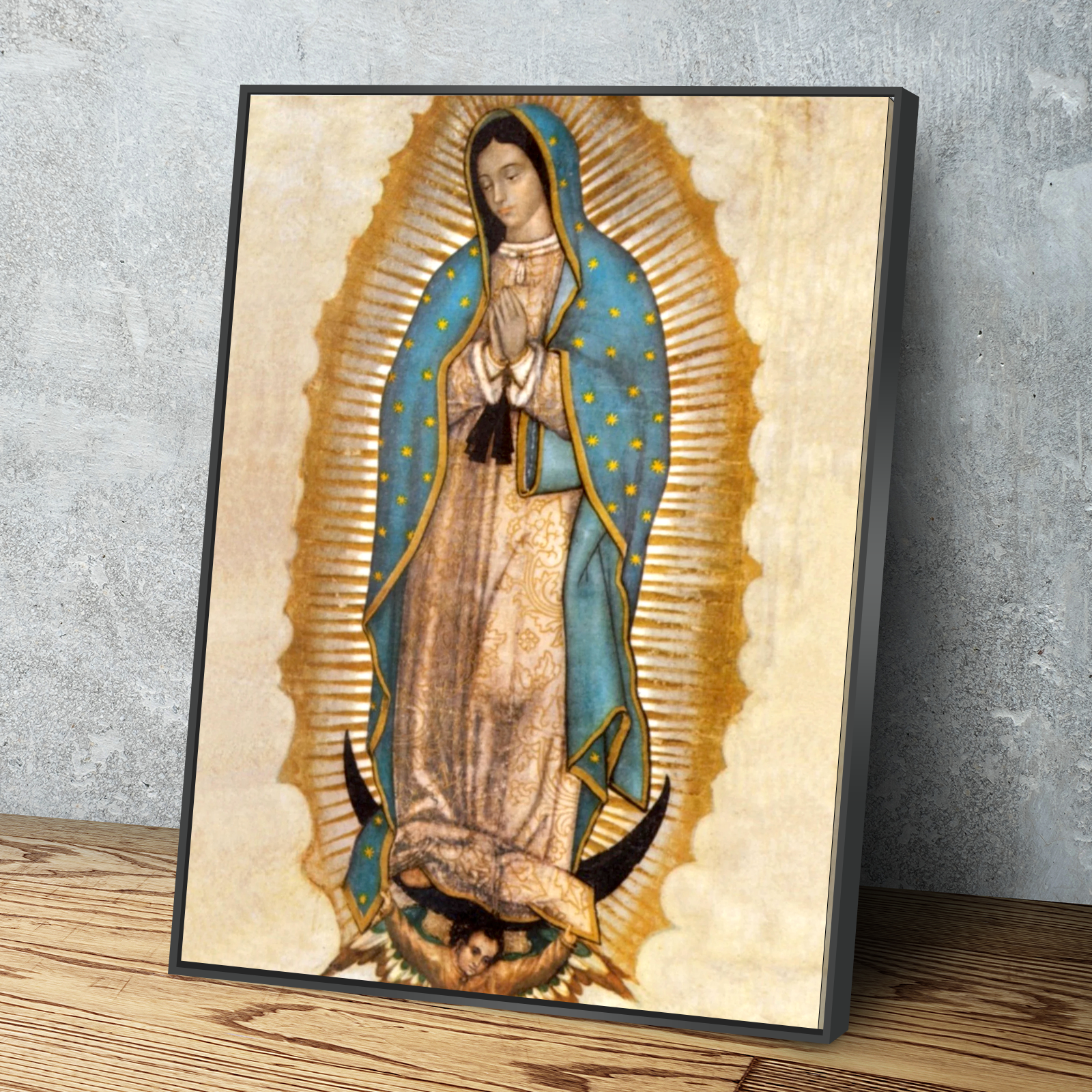 Our Lady Guadalupe Painting 4x6 Canvas Original Artwork Acry