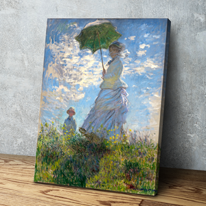 The Promenade Woman With A Parasol by Claude Monet Print | Canvas Wall Art Reproduction