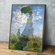 Load image into Gallery viewer, The Promenade Woman With A Parasol by Claude Monet Print | Canvas Wall Art Reproduction