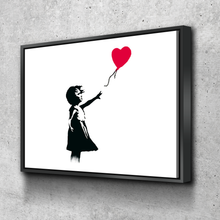 Load image into Gallery viewer, Banksy Prints | Banksy Canvas Art | Banksy Prints for Sale | White BANKSY Balloon Girl There Is Always Hope Reproduction | Canvas Wall Art