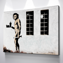 Load image into Gallery viewer, Banksy Prints | Banksy Canvas Art | Banksy Prints for Sale | BANKSY Caveman Reproduction | Canvas Wall Art