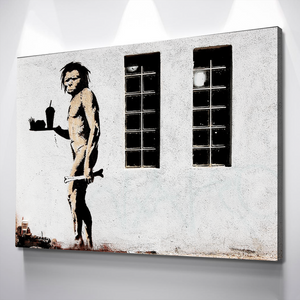 Banksy Prints | Banksy Canvas Art | Banksy Prints for Sale | BANKSY Caveman Reproduction | Canvas Wall Art