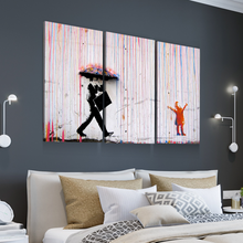 Load image into Gallery viewer, Banksy Prints | Banksy Canvas Art | Banksy Prints for Sale | Banksy Colored Rain Reproduction