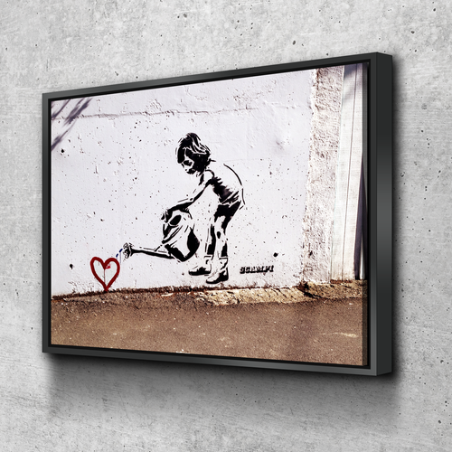 Banksy Prints | Banksy Canvas Art | Banksy Prints for Sale | Banksy Planting Love Reproduction | Canvas Wall Art