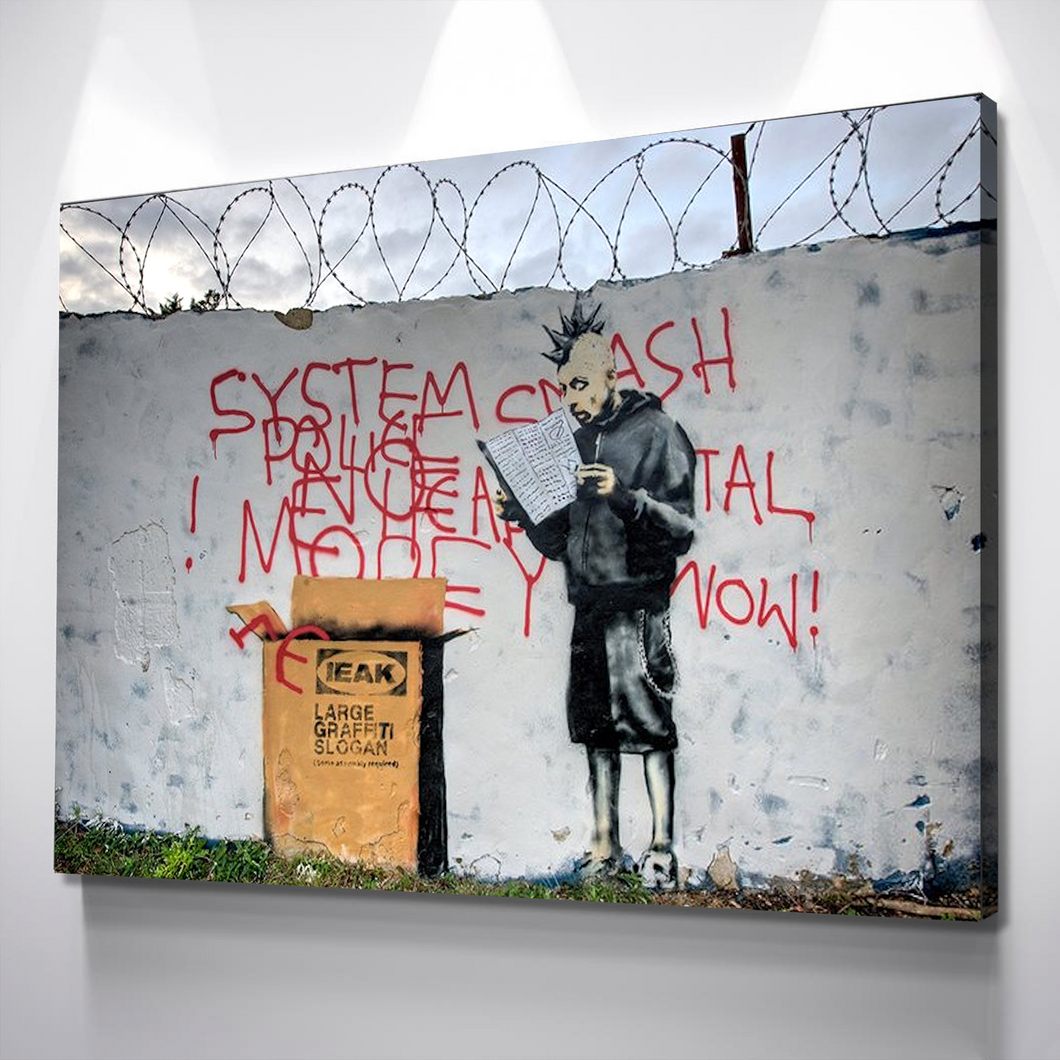 Banksy Prints | Banksy Canvas Art | Banksy Prints for Sale | Banksy Iaek Punk