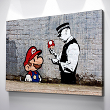 Load image into Gallery viewer, Banksy Prints | Banksy Canvas Art | Banksy Prints for Sale | Mario Reproduction | Canvas Wall Art
