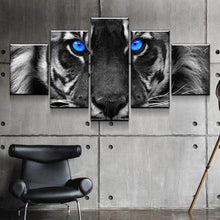 Load image into Gallery viewer, Tiger Wall Art | Tiger Canvas Art | Blue Eyed Tiger Canvas Wall Art Set