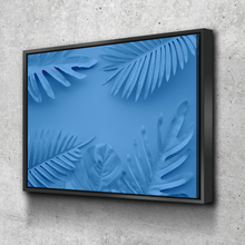Load image into Gallery viewer, Living Room Wall Art | Living Room Wall Decor | Bedroom Wall Art | Bedroom Wall Decor | Blue Leaves Abstract Canvas Wall Art