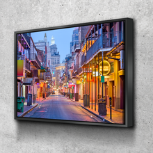 Load image into Gallery viewer, Bourbon Street at Night New Orleans Canvas Wall Art | Famous Places Art Living Room Wall Art