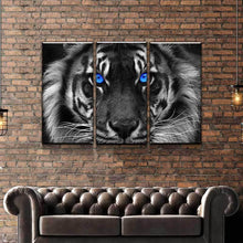 Load image into Gallery viewer, Tiger Wall Art | Tiger Canvas Art | Blue Eyed Tiger Canvas Wall Art Set