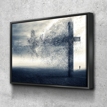 Load image into Gallery viewer, Christian Wall Art | Christian Art Gift | Cross with Dove | Canvas Wall Art