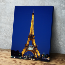 Load image into Gallery viewer, Eiffel Tower Print, Paris Eiffel Tower Wall Decor, Paris Wall Art, Paris Print, Paris Poster, Travel Poster Canvas Wall Art | Famous Places Art Living Room Wall Art