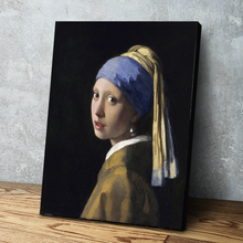 Load image into Gallery viewer, Johannes Vermeer paintings Girl with a Pearl Earring, Canvas Wall Art Painting Reproduction Ready to Hang