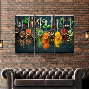 Kitchen Wall Art | Kitchen Canvas Wall Art | Kitchen Prints | Kitchen Artwork | Herbs Spices