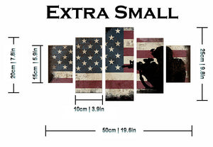 American Flag Wall Art Canvas- Army Rangers- Military Art- Rustic American Flag- Patriotic Wall Art- Navy Seals- Army Wall Decor- US Marines