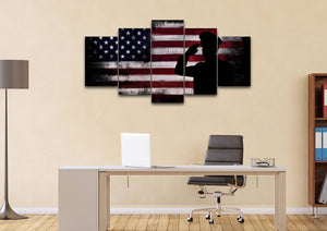 The Salute #1 - Army Rangers- Military Art- Rustic American Flag- Patriotic Wall Art- Navy Seals- Army Wall Decor- US Marines