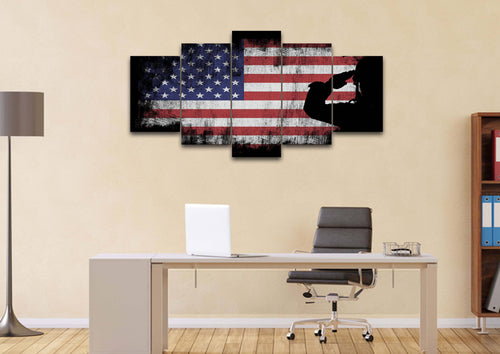The Pilot Salute - Army Rangers- Military Art- Rustic American Flag- Patriotic Wall Art- Navy Seals- Army Wall Decor- US Marines