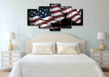 Load image into Gallery viewer, Navy Battleship Destroyer - Army Rangers- Military Art- Rustic American Flag- Patriotic Wall Art- Navy Seals- Army Wall Decor- US Marines
