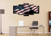 Load image into Gallery viewer, Navy Battleship Destroyer - Army Rangers- Military Art- Rustic American Flag- Patriotic Wall Art- Navy Seals- Army Wall Decor- US Marines