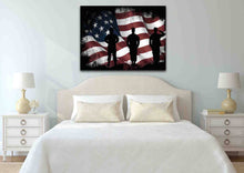 Load image into Gallery viewer, The Salute #6 - Army Rangers- Military Art- Rustic American Flag- Patriotic Wall Art- Navy Seals- Army Wall Decor- US Marines